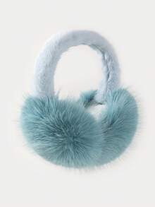 1pc Women's High-Quality Faux Fur Earmuffs, Foldable, Warm, Fashionable & Versatile, Fall / Winter - Nude - View 13
