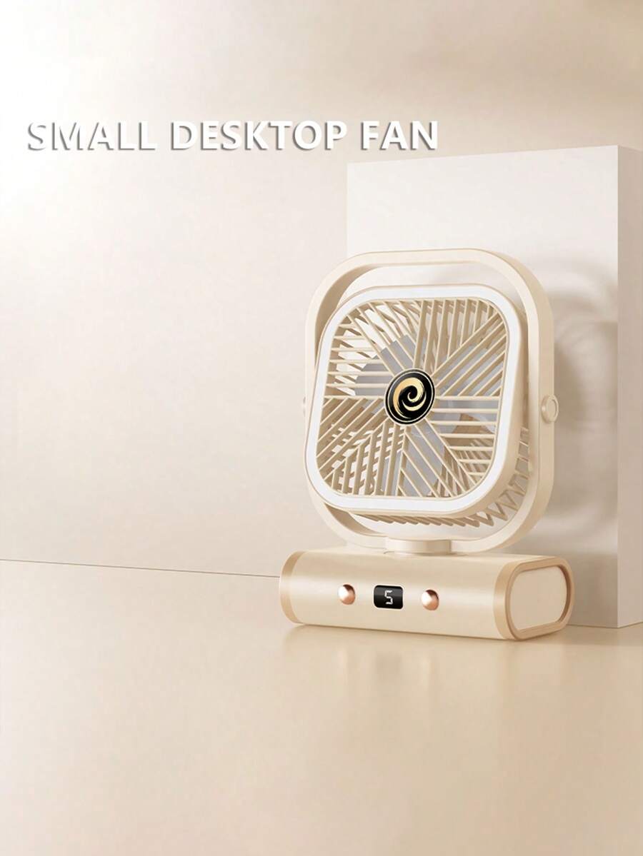 GICOOK Ventilatore da scrivania regolabile a 5 velocità con oscillazione, funzionamento silenzioso, impostazione timer, raffreddamento portatile per casa, ufficio, dormitorio e viaggio, può essere utilizzato sulla scrivania, appeso o montato a parete