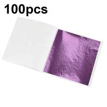 100/200/500pcs Imitation Gold Silver Foil Paper Leaf Gilding DIY Art Craft Paper Birthday Party Wedding Cake Decorations Resin Candle Plaster Craft Art Nail Decoration - Multicolor - View 29