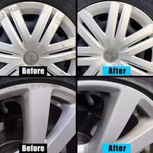 Ryekew Pasta de restauración para arañazos en llantas de coche Ryekew 50G, pasta de pintura para reparación de arañazos en llantas - Llantas de aleación de aluminio negro y blanco plateado