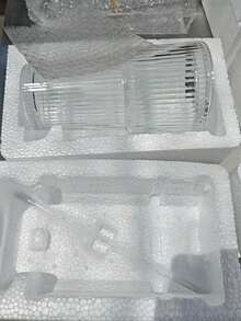 1 pieza, Vaso de vidrio a rayas con pajita y tapa - 20.29 oz/600ml, Visualmente atractivo vaso de vidrio apto para café, té, leche, americano frío y bebidas con leche, Vaso para beber - transparente - Ver 10