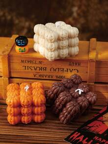 1 pièce Bougie citrouille en cire de soja faite main, bougie parfumée à la citrouille fantôme d'Halloween, bougie décorative créative à combustion longue durée pour la chambre, la table à manger, la décoration de la maison, convient pour les fêtes, les anniversaires, les cadeaux, les anniversaires, toutes les saisons