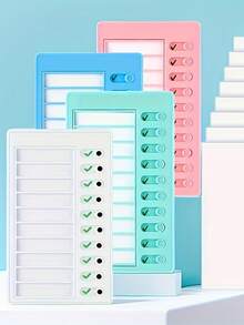 1 Set Planificador Diario Familiar, Que Incluye Planificador en Blanco Extraíble, Papel Blanco, Lista de Tareas Semanales, Seguimiento de Hábitos de Autodisciplina - Multicolor - Ver 4