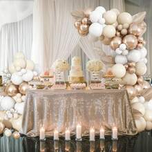 142pcs Balloon Arch Kit, Ivory, Champagne, Gold Balloon Garland Set, Boho Beige, White, Gold, Skin Tone Balloons For Birthday Party, Baby Shower, Bridal Shower, Wedding Anniversary Decoration