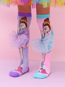 A Pair Of Lovely Ballet Girls, Skirt Accessories, Suitable For Kids Knee-High Socks, Suitable For Daily Summer Campus Wear And Party Use - Multicolor - View 5