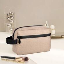 1Pc Travel Canvas Electronic Digital Dust-Proof Cosmetic Bags Wash Handbag Makeup Necessities Case Storage Pouch Travel Essentials For Holiday Vacation Bag For School Makeup Bag Cruise Essentials Toiletry Bag For Women