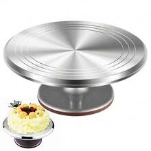 Aluminium Tortenplatte Drehbar Tortenständer 12-Zoll Kuchenplate Kuchenständer