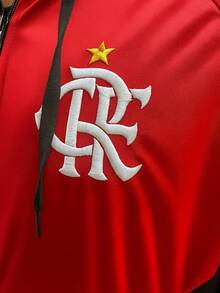 Flamengo Retro Windbreak Men's Windbreaker Jacket Kit + Cap - Red and Black - View 7