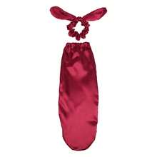 双面缎面睡眠帽 | 透气蝴蝶结发饰，柔软长发日常防护帽，6种颜色可选，蝴蝶结扣 - 彩色 - 查看 19