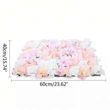 YUNRUX 20pcs Artificial Flowers Wall Roses Wall Backdrop Wedding Decor 40x60cm For Valentine's Day Decoration Party Wedding Engagement Anniversary Romantic