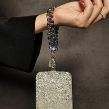 1 New Deluxe Handmade Beaded Mobile Phone Wristband - Elegant Universal Smartphone Lanyard And Key Ring Accessories - Key Accessories Gifts Mobile Phone Decoration - 豐富多彩的 - 查看 2
