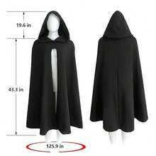 Green Medieval Hooded Cloak For Men Renaissance Wizard Themed Halloween Costumes - BrownHoodedCape - View 6