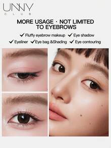 unny club 哑光眉粉，珠光眼影盘配2支刷子，轻盈顺滑，持久防水，带镜子，自然渐变，修容眉粉盘 - #Y07 Diamond Pink - 查看 8