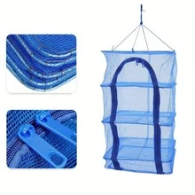 YUNRUX Foldable 4-Layer Drying Net For Hanging Vegetable And Fish Dishes, Net Dryer