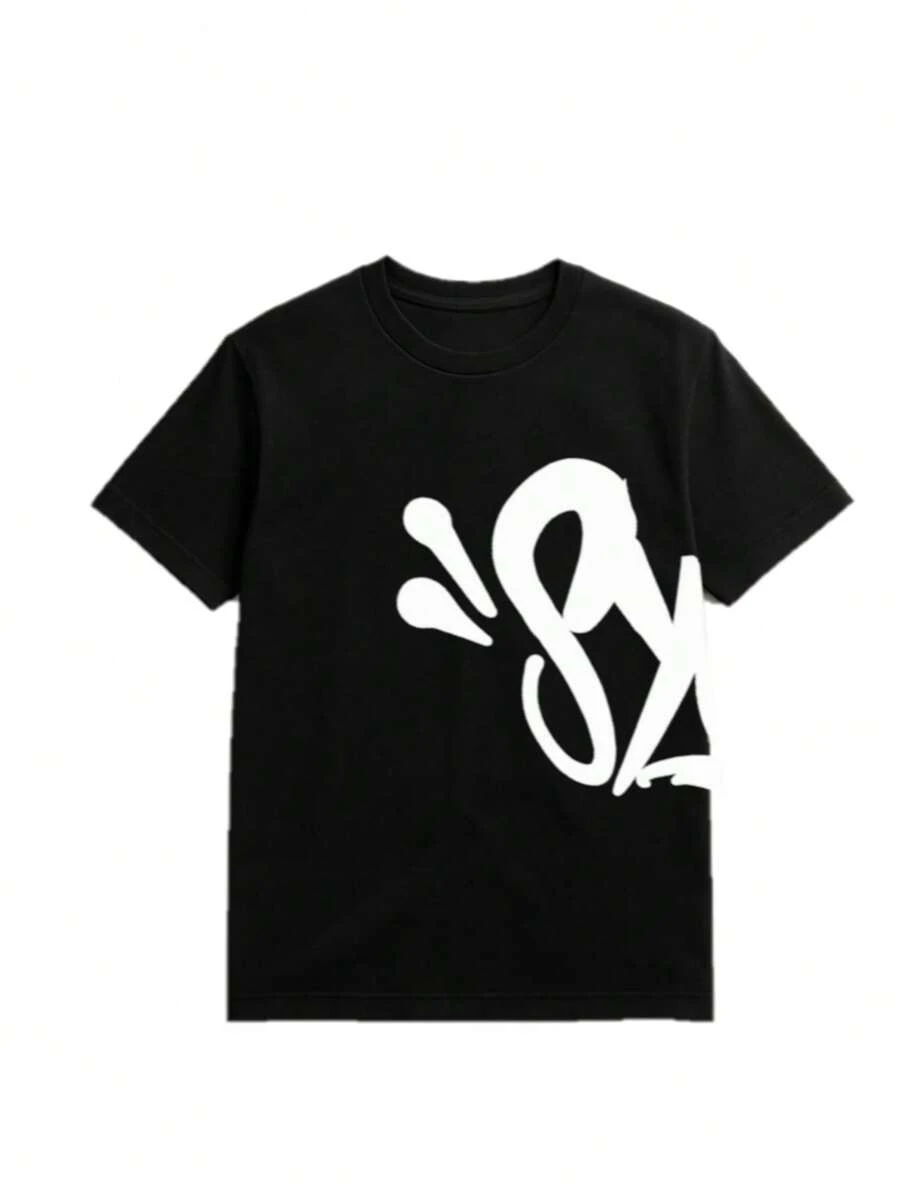 Syn Basic StreetWear UrbanCulture T-Shirt - Black - View 1