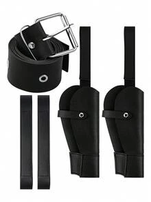 Conjunto de Arma de Cowboy Retrô para Fantasia de Halloween, Decoração de Halloween, Conjunto de Arma Lara, Cinto de Cowboy Ocidental, Acessórios de Figurino - Multicolorido - Visão 5