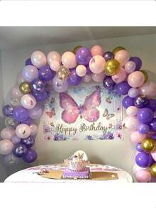 61/30 Bóng bay/Màu hồng pastel và tím, Bóng bay kim tuyến màu hồng nhạt 10/12 inch với bộ bóng bay cao su màu tử đinh hương ánh kim dành cho bé gái, phụ nữ, trang trí tiệc sinh nhật, tiệc cô dâu, tiệc cưới - Nhiều màu - Xem 7