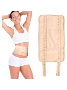 1 Pack Castor Oil Pack - Reusable Wrap Adjustable Pack Wrap Kit For Liver, Aid Sleep, Auxiliary Liver And Abdominal Muscles To Improve Circulation Digestion (Castor Oi L Not Included) (Khaki)