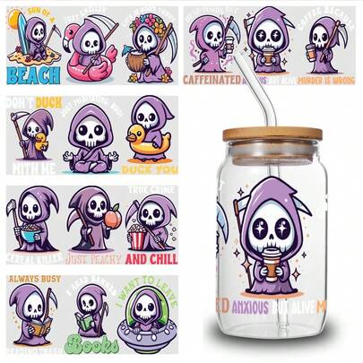 5 Sheets Skull Char…