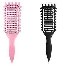 Asymmetrical Curly Shaping Hair Brush, Define & Fluff Hair, Scalp Massage, Detangle Comb - Multicolor - View 20