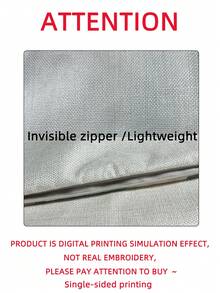 1pc Christmas Reindeer Print Pillow Cover, Christmas Decorative Throw Pillow Case, 17.7*17.7 Inches (45*45cm), Faux Linen Material, Digital Printing Single-Sided, Suitable For Sofa, Living Room, Bedroom, Car, Office, Hotel, Decoration, Perfect Gift For Family And Friends, All Seasons