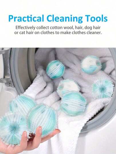Bola de limpeza reutilizável para máquina de lavar, rede de filtro removedor de bolinhas para roupas, coletor de pelos de animais para máquina de lavar, escova para depilação de roupas, produtos de limpeza, utensílios domésticos