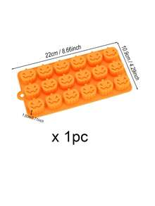 1pc Pumpkin & Ghost Chocolate Mold, Halloween Candy Mold, Holiday Party Ghost Ice Cube Mold, Dessert Mold, Halloween Party Beverage Ice Cube Mold, Can Make Multiple Small Ghost Chocolates, Suitable For Halloween, Parties, Holidays, Gatherings, Cocktail Parties