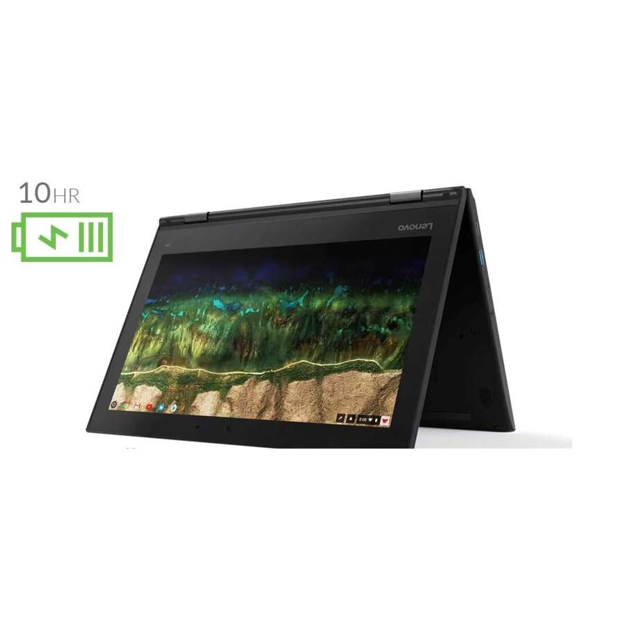 Refurbished - Lenovo Chromebook 500e 2nd Gen 11.6" Touch 4GB 32GB EMMC Celeron N4100 1.1GHz ChromeOS, Black - 黑色 - 查看 1