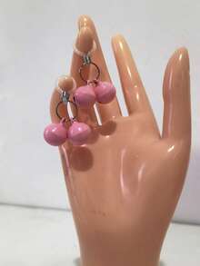 1雙時尚不銹鋼鈴鐺裝飾乳環適合女士適用於日常生活