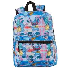 Disney Blue Lilo And Stitch, Stitch Nylon School Backpack 16" Bookbag For Girls & Boys - 彩色 - 查看 2