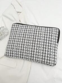 Solid Color Minimalist Luxury Star Pattern Laptop/Tablet Sleeve, Multi-Size - Grey - View 6