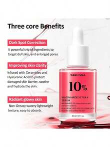 Double-Bottle Double-Effect Essence Set, Niacinamide 10% Serum+Azelaic Acid 10% Hyaluronic Serum,With Vitamin B12, Face Essence For Glass Skin, Dark Spot Correction,Even Toning,Improves Overall Completion, Smooth Skin, Korean Skin Care - Red + Green - View 4