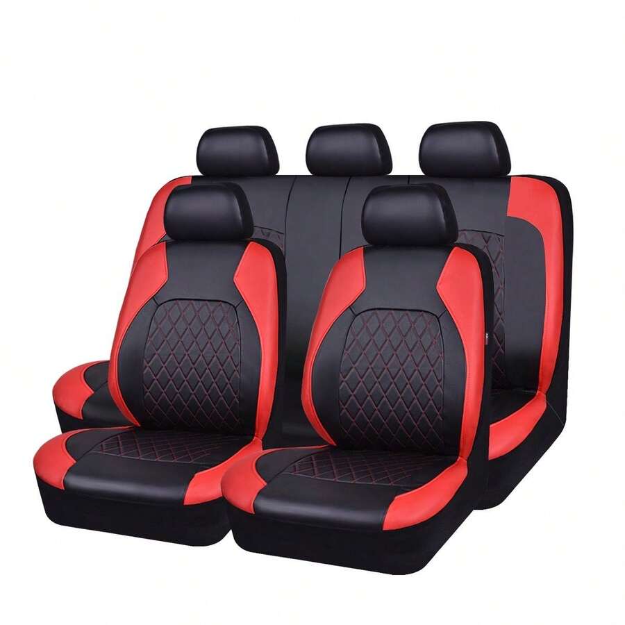 Funda Universal Para Asiento De Accesorios Autos 9pzs - Rojo - Ver 1