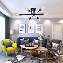 Modern Minimalist American Style Chandelier For Living Room, Bedroom, Dining Room, Nordic Branch Pendant Light, Bulbs Not Included - Multicolor - View 4