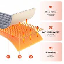 Electric Heated Blanket, 10 Hours Auto Shut Off 9 Heating Levels Heating Blanket With Dual Control, Soft Warm Heated Blanket Fast Heating Christmas Gifts,Hand Warmers,Gifts For Men,Stocking Stuffers,Hand Warmers Rechargeable