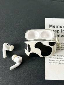 Retro Cow Print Protective Case Compatible With Apple 4, 2 Wireless Bluetooth, 3, Pro, Anti-Drop - Black - View 3