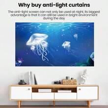HUASHIJIE Supports 4K Projector Screen, 60/72/80/84/100/120/150 Inch Movie Projector Screen 16:9 Foldable And Portable Anti-Crease Indoor Outdoor Projection Double Sided Video Projector Screen For Home, Party, Office, Classroom Back To School - Daytime High-definition Anti-light Projection Screen - View 2