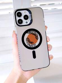 GALLAPLE Minimalist Circular Design Phone Case, Fashion Accessory With Magnetic Design Enables Wireless Charging, Popular Unique Style, Cute Simple Pattern For Women, Durable Shockproof, Compatible With Iphone 16Promax/16Pro/16Plus/16/15Promax/15Pro/15Plus/15/14Promax/14Pro/14Plus/14/13Promax/13Pro/13/12Promax/12Pro/12/11Promax/11Pro/11 - màu đen - Xem 7