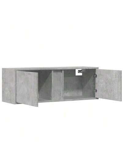 VidaXL TV Wand Unit LED Lighting 100x31x35 Cm Concrete Grijs view 9