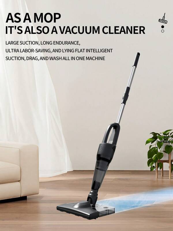 1pc Lightweight Rechargeable Cordless Vacuum Cleaner, 4-In-1 High Suction Power Handheld Vacuum Cleaner - Rechargeable, High Suction, Compact & Portable, Suitable For Home And Car, Removes Pet Hair, Dust, Etc. | Compact Vacuum Cleaner | Durable Plastic Body