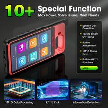 Autel KM100 Scanner Same As KM100X/E, Lite Of IM508S Pro IM608 PRO 2 Programming Tool Free Update OBD Learning On 99% Car, Scan VIN/License Built-In APB112 - black red - View 7