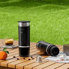 KONMO Máquina de espresso portátil KONMO, calentamiento inalámbrico para extracción en caliente y frío, uso dual de cápsulas de café en polvo