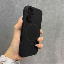 1 件哑光液体硅胶简约磁性外壳适用于 17 17pro 17 Pro Max Air 16 15 14 13 12 Pro Max Plus S23 24 Plus 25 25 Ultra Pura 70 Mate 40 50 60 70 Pro 无线充电软硅胶后盖 - 黑色 - 查看 2