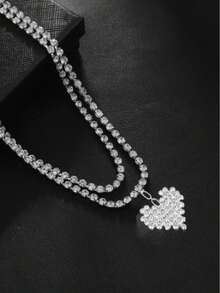 1 szt. Efektowny kryształowy wisiorek w kształcie serca w talii dla kobiet do dekoracji ciała