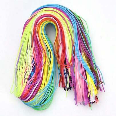20/50/120 piezas Cuerda tejida de 100 cm, cuerda de tejido hecha a mano de PVC plástico de colores para manualidades DIY