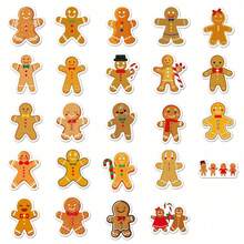 49张姜饼贴纸 圣诞贴纸 节日贴纸 圣诞礼物 涂鸦贴纸 艺术贴纸 乙烯基贴纸 美观笔记本电脑贴纸包 滑板贴纸 水瓶贴纸 笔记本贴纸 - 彩色 - 查看 5