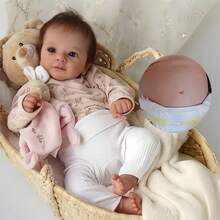 Reborn Baby Dolls  Girl Lifelike Baby Dolls Realistic 20-Inch Reborn Doll Girl Vinyl Body Open Eyes Newborn Real Life Baby Gifts/Toys For Collection & Kids Age 3+ - Multicolor - View 4