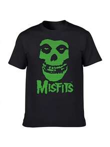 Misfits Americ An Psycho Punk Rock Band Danzig Sa Mhain T Shirt I Want Your Skulls Hallowmas Tee Casual Streetwear Camisetas Pure Cotton T-Shirt - màu đen - Xem 1