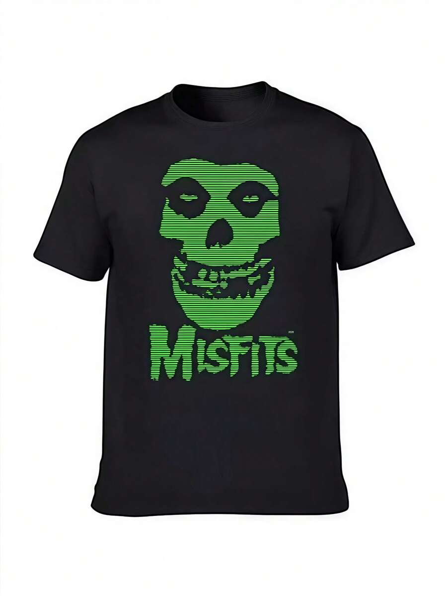 Misfits Americ An Psycho Punk Rock Band Danzig Sa Mhain T Shirt I Want Your Skulls Hallowmas Tee Casual Streetwear Camisetas Pure Cotton T-Shirt - màu đen - Xem 1