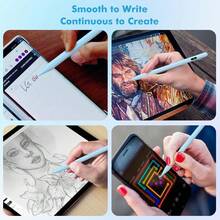 Stylus Pen For Touch Screen, Active Universal Stylus Pen Compatible With IPad//(Non-S Pen) And Other IOS/Android Smartphone And Tablet Devices Tablet Pencil With Power Display, White - Màu xanh lam - Xem 6